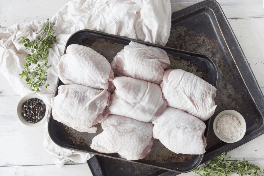 Certified Organic Chicken Thigh (on bone) - 1kg
